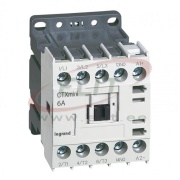 Mini Contactor CTXmini, 2.2kW 6/20A 3x400VAC, 1NO 10A 240VAC, cv 24VDC, TS35/ panel mount