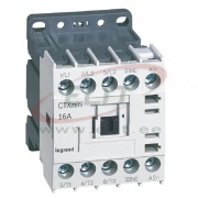 Mini Contactor CTXmini, 7.5kW 16/20A 3x400VAC, 1NC 10A 240VAC, cv 24VDC, TS35, panel mount, Legrand