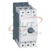 Motorschutzschalter MPX³ 100H, 37kW 55..75A 75kA, thermomagnetischer Auslöser, rotary handle, TS35, panel mount, Legrand