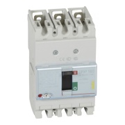 Moulded Case Circuit Breaker DPX³ 160, 100A 3x400VAC 16kA, therm. 0.8..1In ^magn. 10In, incl. screws/ cage clamps Al/Cu 70/95mm², panel mount