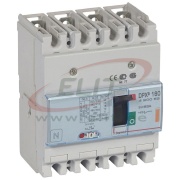 Leistungsschalter DPX³ 160, 63A 3x400VAC 25kA, Kurzschlussschutz 0.8..1In, Überlastschutz 10In, inkl. Schrauben/Käfigzugfedern Al/Cu 70/95mm², Schalttafeleinbau, Legrand