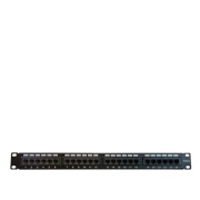 Patch Panel 19in, 2U 50xRJ45/u cat3, schwarz