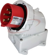 SM Industrial Inlet, 3P+N+E 16A 415VAC, M16/20, IP67, MaxPro, rot