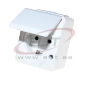 SM Socket Nortic, tamperproof, 16A 250VAC, plug-in clamp, IP44, white