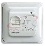 Electronic Thermostat TVM 05, +5°..40°C acc. 0.4°C, 16A 230VAC, LED, inkl. floor sensor, manual setting, hidden temperature blocking, flash mounting Ø60mm box, Thermoval