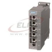 Scalance X005, Unmanaged IE Entry Level Switch, 5x 10/100 Mbit/s RJ45 ports, LED diagnostics, sv 24VDC, ProfiNet-compliant securing collars, -40..75°C, Siemens