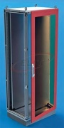 Glazed Door Teos, 800Wx2000H, inkl. 1x lock/ 4x hinge, stiffener, IP65, Tekpan, grau