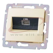 FM Fassung Valena, mech.| RJ45 cat.6 UTP, Schraubklemme, dunkelbeige