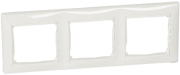 Frame Valena, 3gang, horiz. mount, white