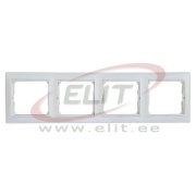 Frame Valena, 4gang, horiz. mount, white