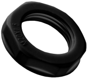 Locknut w. Flange Synthetic, M50x1.5, wrench 59mm, -30..100°C, PA6, HF, black