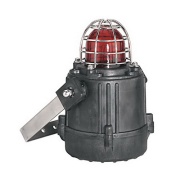 Hazloc Beacon, xenon 5J strobe, -4..131°F, PPS glass filled plastic/glass, ss304 mounting bracket, Vitongasket, ½-in. NPT conduit, 24VDC, IP66, NEMA4/4X/13, Allen-Bradley, rot