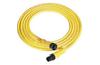 Sensor/Actuator Cable 889D, M12 4pin socket » M12 4pin plug, 4A 300V, 20..105°C, L10m PVC cable, IP67/69K, Nema6P, yellow