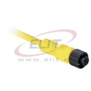 Sensor/Actuator Cable 889D, M12 4pin plug », 4A 250V, 20..105°C, L5m PVC cable, IP69K, Nema6P, Allen-Bradley, gelb