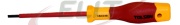 VDE Screwdriver, slotted, 0.8x4.0x100, insulated blade, 1000V