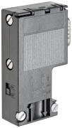 Simatic DP, Bus Connector, Profibus up to 12 Mbit/s, 90°angle out going cable, terminat. resist. w. isolat. function, w.o. PG socket