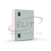 Mild Steel Wall-Mount Enclosure E COR, 400Wx600Hx250D, plain door, mounting plate, 1x gland plate 310x110, 2x lock w. ø3mm double bar key, C3M| epoxy resin layer, IP66 IK10, Nema4, ETA, grey