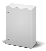 Mild Steel Enclosure E COR ATEX, 800Wx1000Hx300D, plain door, mounting plate, 2x gland plate 310x110, 2x lock w. ø3mm double bar key, C3M| epoxy resin layer, Ex II 2G Ex eb IIC Gb, Ex II 2D Ex tb IIIC Db, IP66 IK10, Nema4X, grey