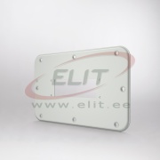 Kabeleinführungsplatte ECIF, 310x110| gelochte - mit 2 Ausnehmungen, samt Montagezubehör, ETA, grau