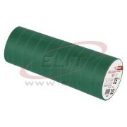 Insulating tape, 15mm x 10m, dielectric strength 40 kV/mm, PVC, UV resistant, water resistant, -25..90°C, green, Emos