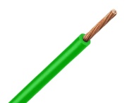 Draht H05V-K, 0.5mm² 300/500V -40..70°C, 100m/pck, grün