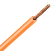 Draht H05V-K, 0.5mm² 300/500V -40..70°C, 100m/pck, orange