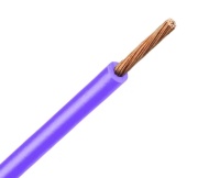 Draht H05V-K, 0.5mm² 300/500V -40..70°C, 100m/pck, violet