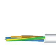 Flexible Cable H05VV-F, 5x0.75mm² 300/500V -5..70°C, 100m/pck, weiß