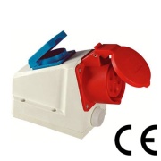 SM Fassung Combo, 3P+N+E 16A 415VAC ^2P+E Schuko 16A 250VAC, 2x M20, IP44