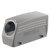 Hood HDC 24B TOBU 1PG21G, size 8, cable entry from top, side-locking clamp on lower side, PG21, IP67, Weidmüller
