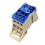 Power Distribution Block Al/Cu, 35mm²|4Nm ^16mm²|2.5Nm/ 6x16mm²|2.5Nm 125A 690VAC, TS35^mounting plate