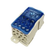 Power Distribution Block Al/Cu, 120mm²|10Nm/ 2x35mm²|4Nm ^5x16mm²|2.5Nm ^4x10mm²|2Nm 250A 690VAC, TS35 ^mounting plate