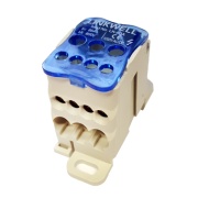 Power Distribution Block Al/Cu, 16mm²|2.5Nm/ 4x6mm²|1.2Nm ^2x16mm²|2.5Nm 80A 690VAC, TS35^mounting plate