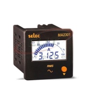 Digital Ammeter MA2301, 4digits LCD backlight, analog bargraph indication, 3Ø-4Draht, 0..5AAC (5..5000A), sv 240VAC ±20%, ■76x76/ □68x68mm, IP65, Selec