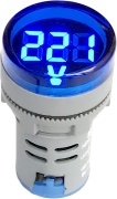Voltmeter XB7 Monolithic, ø22.5mm, 4..100VDC, IP65, blau