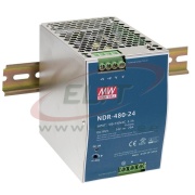 Netzteil NDR, Eingang 90..264VAC/ 127..370VDC, Ausgang 480W 20A 24..28VDC, LED, W85.5mm, TS35, UL/TÜV/CE, Mean Well