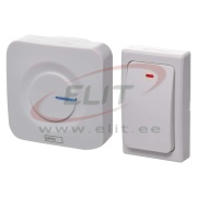 Wireless Door Chime P5729, 36-melodies |90dB, socket 230VAC |up to 180m, battery-free button IP44, white, Emos