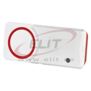 Wireless Doorbell P5750, replacement spare button IP44, red/white, Emos