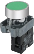 Drucktaster D22, 1NO 10A 250VAC, IP40, grün