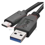 USB kabel 1m SuperSpeed+ USB Type-A 3.0 - USB Type-C 3.1, speed 10Gbit/s, black, Emos