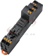 Relaissockel SRU08-ST ​​, SR2P, SR20T, 2P 10A 300V, Push-in, RFT 2CO Relais, inkl. Haltebügel, Markierung, UL/TÜV/CE, Omron P2RF-05-PU, TS35