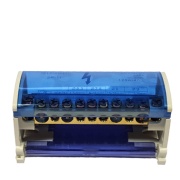 Klemmenblock UK, Cu, 125A 500V, N 2x (25mm², 3x 16mm², 7x 6mm²), , TS35, Montageplatte