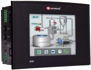 PLC^HMI Vision570, 5.7in TFT LCD, keypad, I/Os via Snap-in I/O or expansion module, 2 RS232/RS485, Micro SD, I/O expansion port, CANbus, 12/24VDC, IP65 ^Nema4X