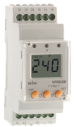 Voltage Protection Relay VPRD2M, 3digits LCD, 1Ø-2W/ 3Ø-4W, over/under voltage ^phase asymmetry ^failure ^sequence ^neutral loss, range 127..288VAC, 2CO (DPDT) 5A 250VAC/28VDC, cv 127..288VAC, TS35