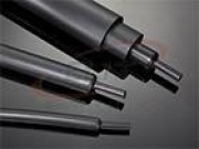 Heat Shrink Tubing HRTM, hot melt adhesive, 22/6mm, wall thick 2mm, polyolefin -55..110°C/ +120°C co-extrusion, UV resistant, L1.22m/pc, schwarz