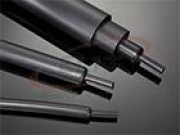 Heat Shrink Tubing HRTM, hot melt adhesive, 45/12mm, wall thick 2mm, polyolefin -55..110°C/ +120°C co-extrusion, UV resistant, L1.22m/pc, schwarz