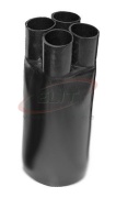 Cable Breakout HLB 460, 4cores, 125/52mm, wall thick 4mm, L240mm, crosslinked polyolefin -55..125°C/ +130°C, UV resistant, schwarz
