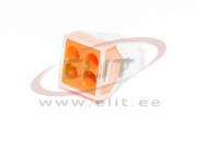 Schraubenlose Dosenklemmen WCT, 4x 0.75..2.5mm² 32A 400V, transparent/orange