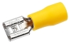 001710 « Disconnector Con vh 9.5 g, insulated, female, 4..6mm² 300V, tab 1.2x9.5mm, -25..75°C, PVC ^brass, 100pcs/pck, yellow