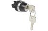 Selector Switch Osmoz, head| key (455) handle ^0·-1· (-45° - 45°), ø22.5mm, IP66/69K IK05, black